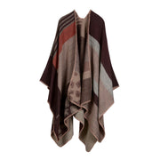 large plaid cashmere-look scarf, view 2 - MRSLM