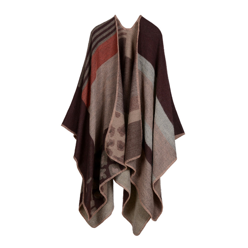 large plaid cashmere-look scarf, view 2 - MRSLM