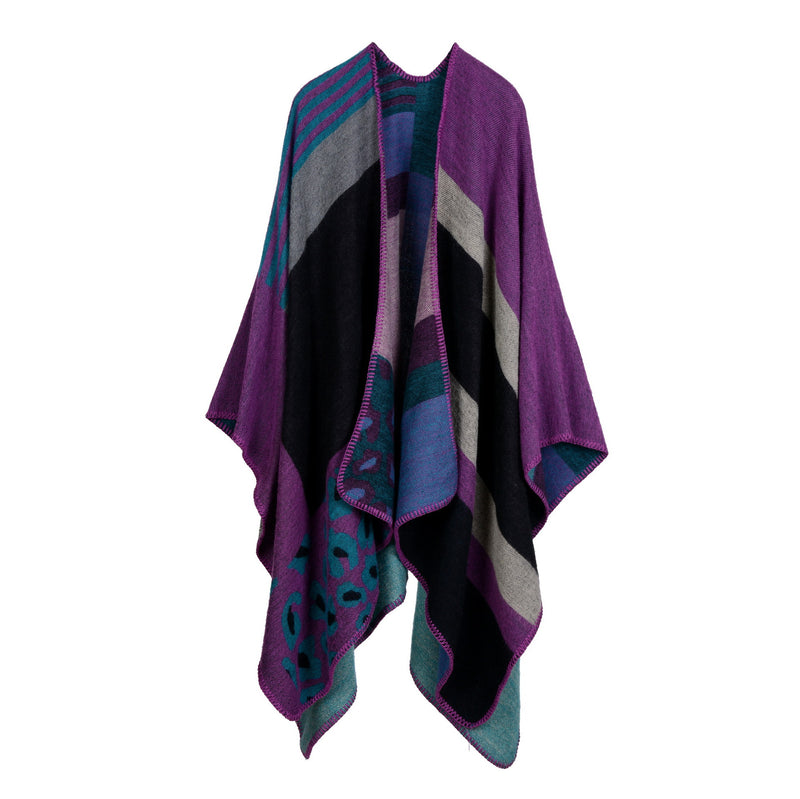 large plaid cashmere-look scarf, view 7 - MRSLM