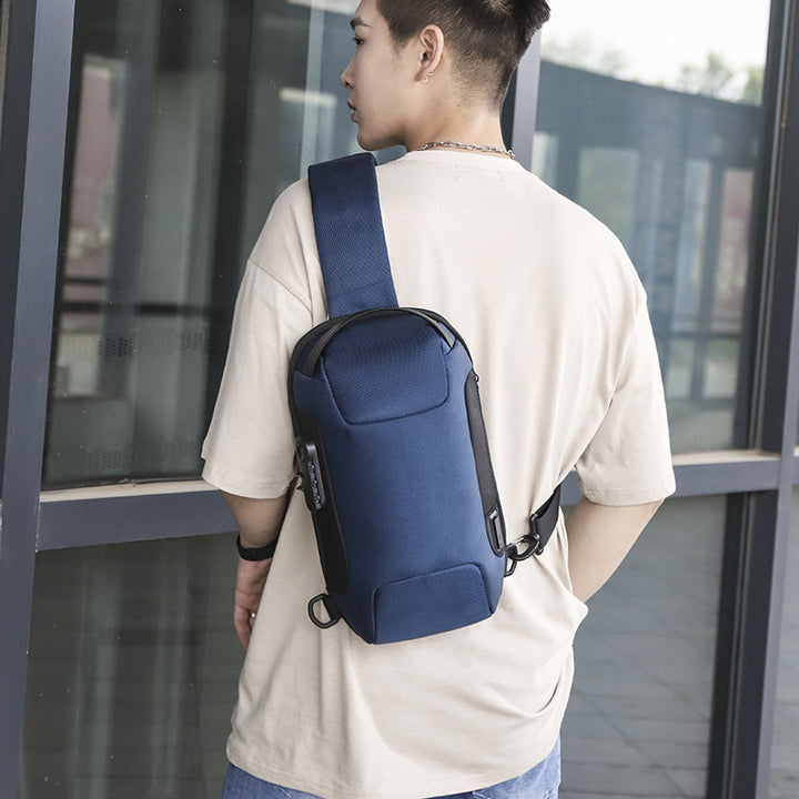 Fashionable And Simple Men's Functional Sports Car Chest Bag Shoulder Bag