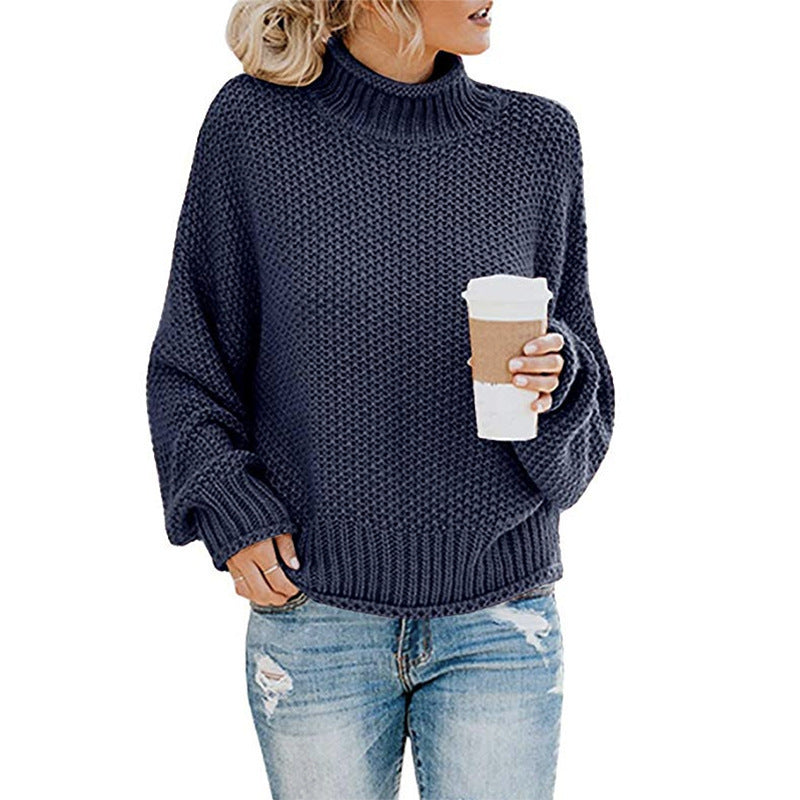turtleneck knitted sweater women, view 5 - MRSLM
