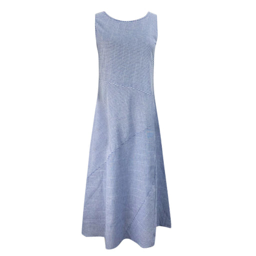 casual striped sleeveless maxi dress, view 7 - MRSLM