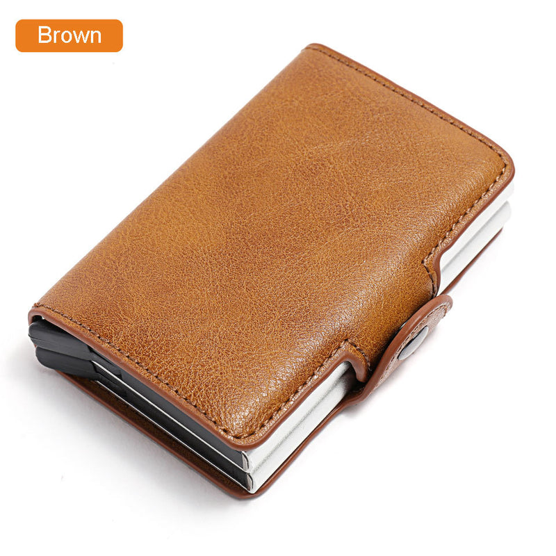 Men's RFID card holder wallet with money clip, view 2 - MRSLM