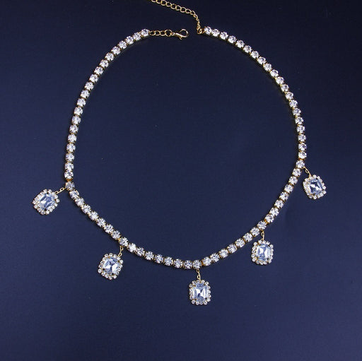 colorful crystal pendant necklace, view 9 - MRSLM