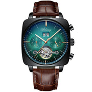 men's hollow square mechanical watch, view 6 - MRSLM