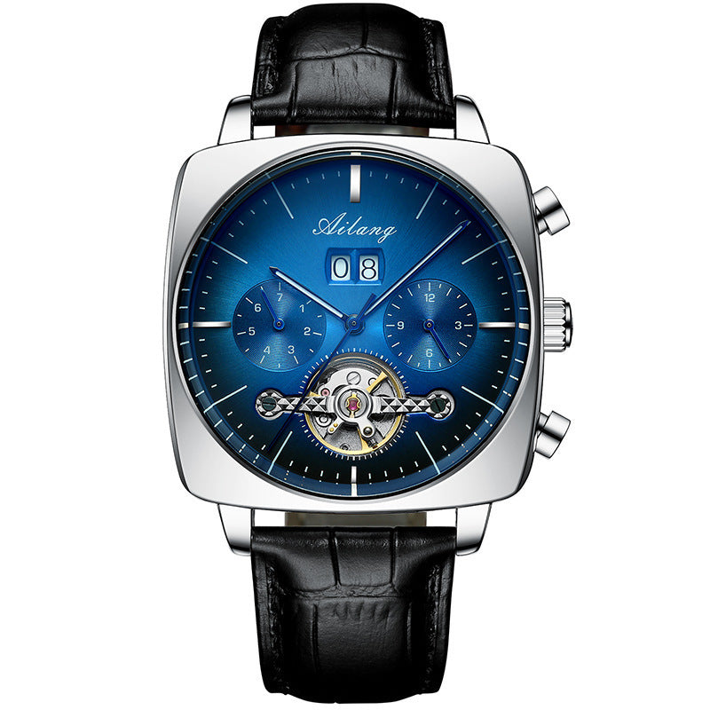 men's hollow square mechanical watch, view 2 - MRSLM