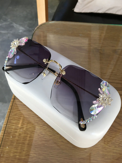 rhinestone gradient sunglasses - MRSLM