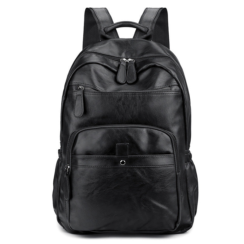 Neuer Rucksack aus Kunstleder, weicher Lederrucksack mit großem Fassungsvermögen, lässiger, schlichter Schulterrucksack