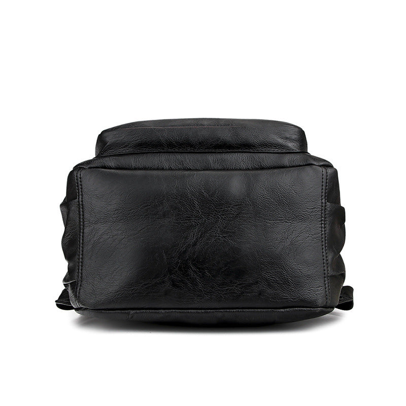 Neuer Rucksack aus Kunstleder, weicher Lederrucksack mit großem Fassungsvermögen, lässiger, schlichter Schulterrucksack