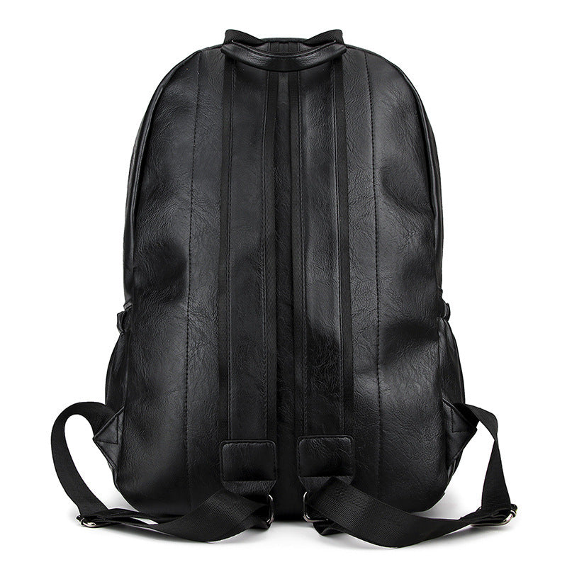Neuer Rucksack aus Kunstleder, weicher Lederrucksack mit großem Fassungsvermögen, lässiger, schlichter Schulterrucksack