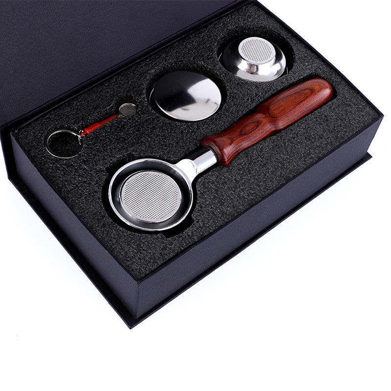 58Mm Stainless Steel Binaural Coffee Machine Handle Bottomless Filter Portafilter Universal