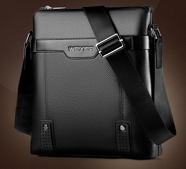 men's PU leather crossbody bag, view 5 - MRSLM