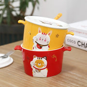 3d relief cartoon ceramic instant noodle bowl, view 8 - MRSLM
