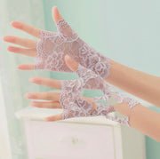 Stretch lace half-finger gloves, view 2 - MRSLM