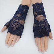 Stretch lace half-finger gloves, view 3 - MRSLM