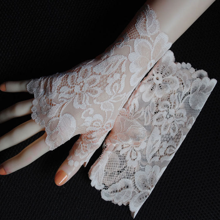 Stretch lace half-finger gloves, view 10 - MRSLM