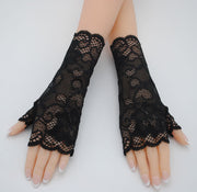 Stretch lace half-finger gloves, view 12 - MRSLM