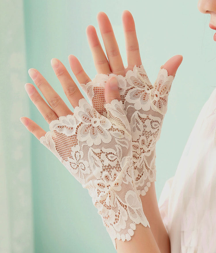 Stretch lace half-finger gloves, view 11 - MRSLM