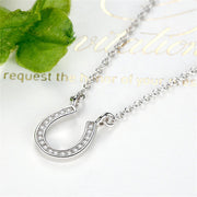 silver letter U pendant necklace - MRSLM