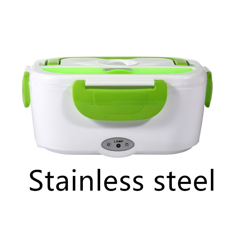 Kitchen Electric Heated Lunch Box Stainless Steel School Car Picnic Food Heating Heater Food Warmer Container