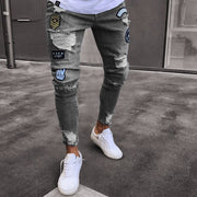 men's ripped knee ankle jeans, view 5 - MRSLM