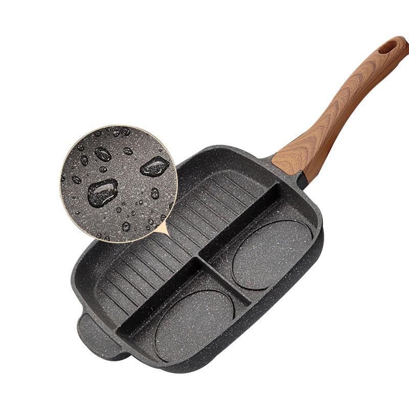 Maifanshi Bratpfanne für Steaks, multifunktionale Haushaltspfanne für Omeletts, Induktionsherd, antihaftbeschichtet