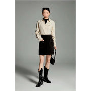 long sleeve polo neck blouse, view 6 - MRSLM