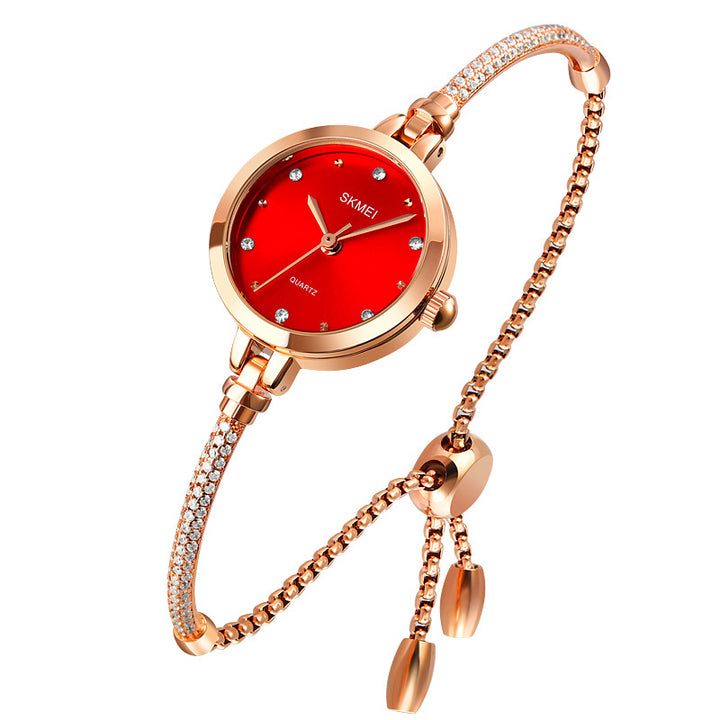 Fashion Bracelet Style Ladies Quartz Net Red Small Green Rose Gold Trendy Watch