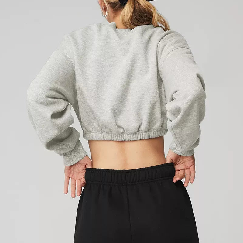 Schicker, kurzer Baumwoll-Hoodie für Damen