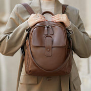 elegant genuine leather women's backpack - MRSLM