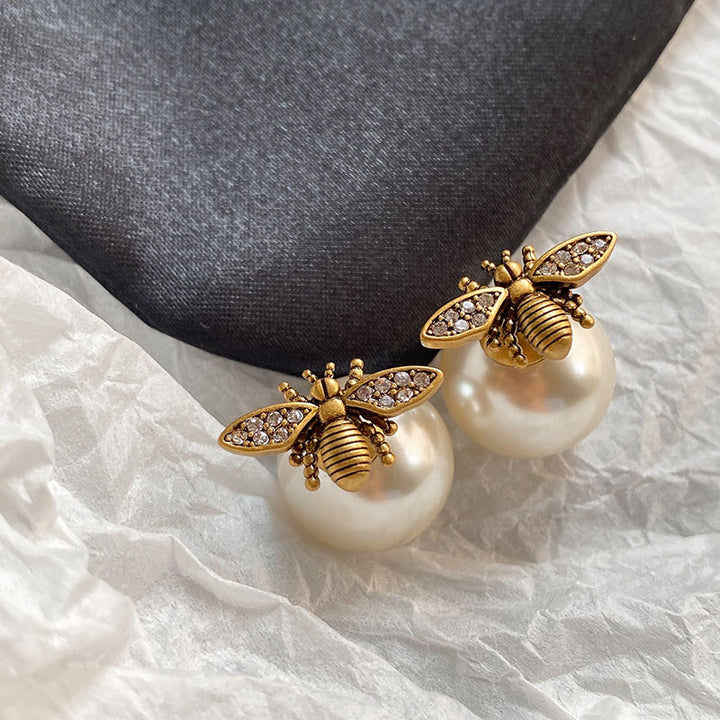 Women's New Vintage Pearl Two Earrings