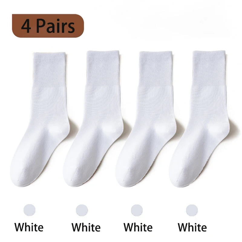 4 Paar lockere Damen-Baumwollsocken