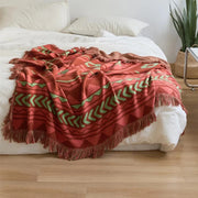 geometric pattern throw blanket, view 3 - MRSLM