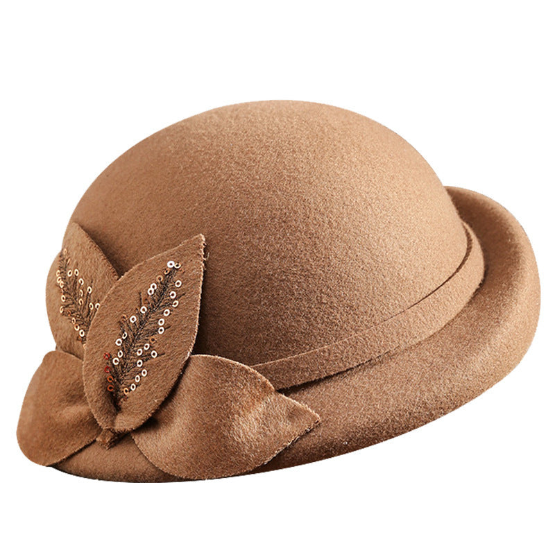women's retro beret felt hat, view 7 - MRSLM