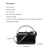 Small square leather shoulder bag, view 10 - MRSLM