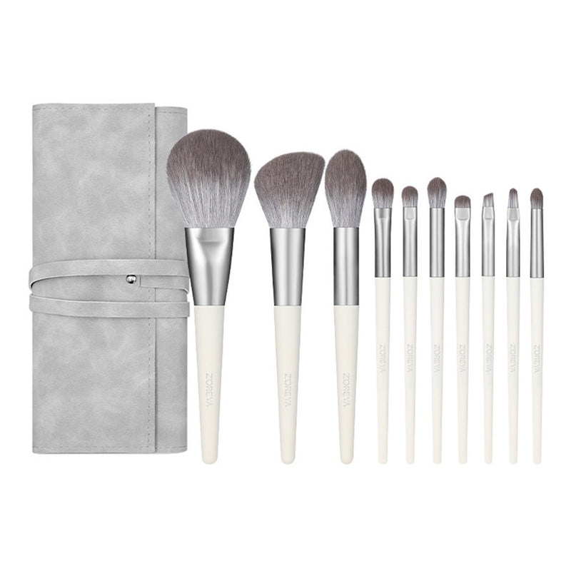 fox tail makeup brush set 10 pieces, view 7 - MRSLM
