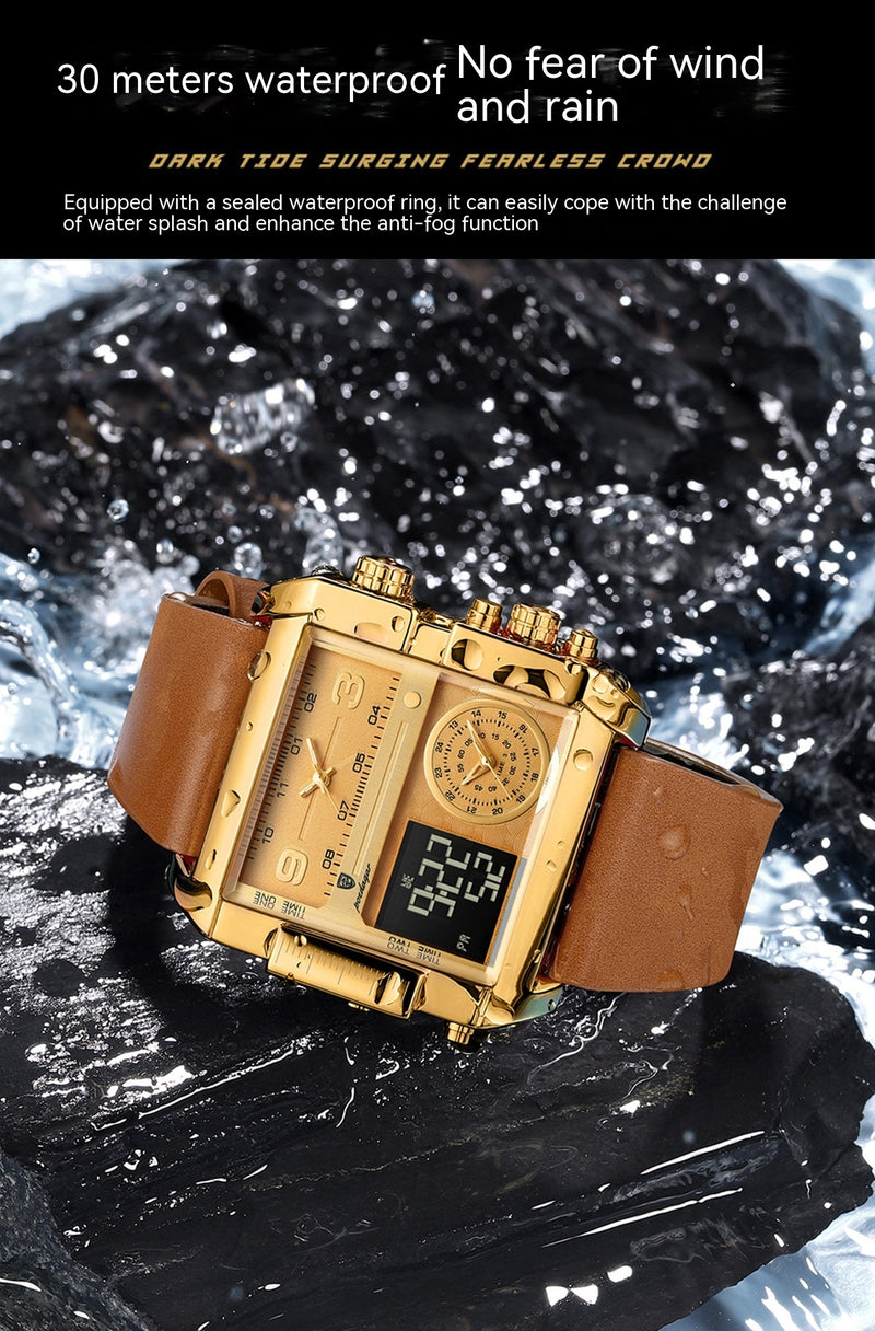 men's double display quartz watch, view 6 - MRSLM