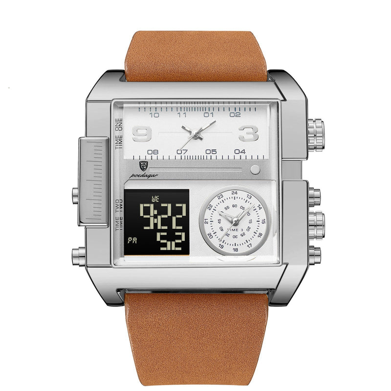 men's double display quartz watch, view 10 - MRSLM