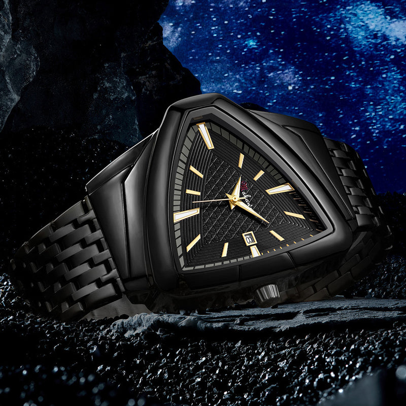 Men's triangle quartz watch, view 10 - MRSLM