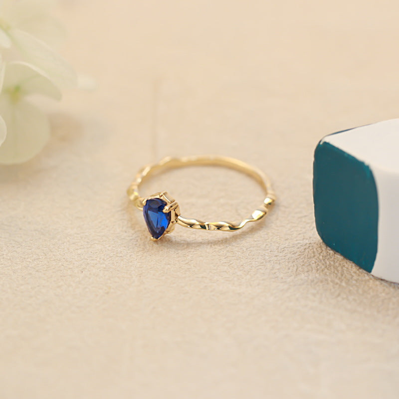 Japanese Light Jewelry Akado  Sapphire Ring