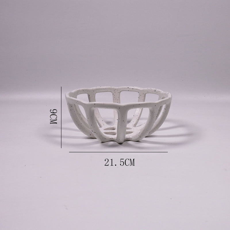Nordic Household Hollow Ceramic Fruit Basket