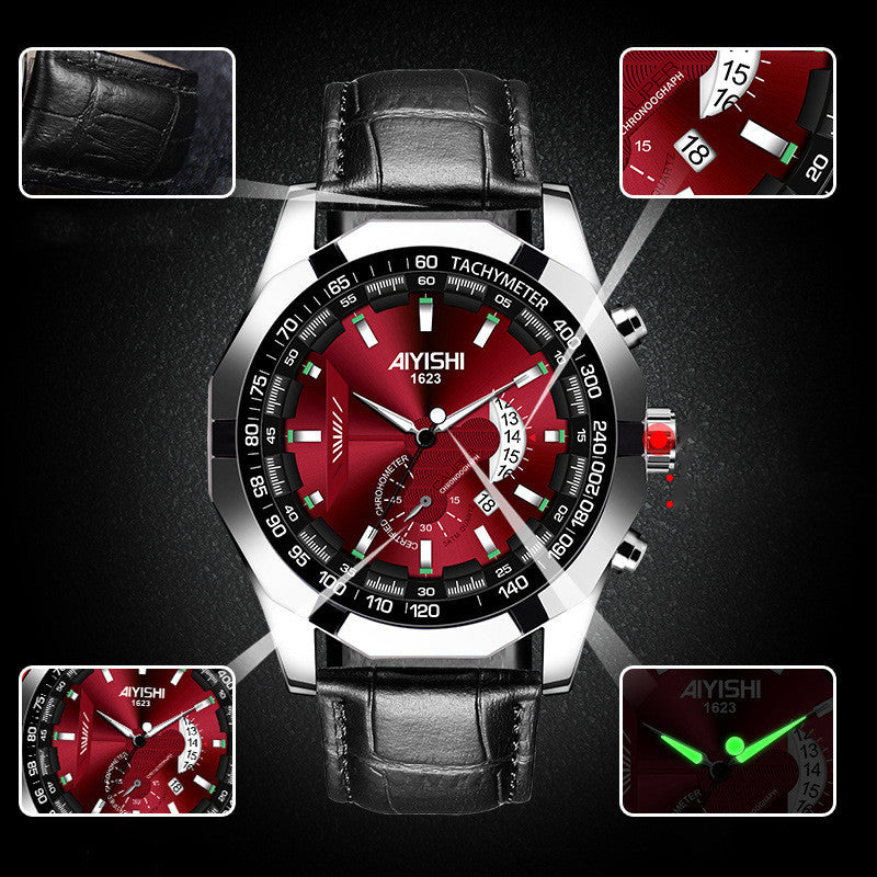 luminous calendar skeleton watch, view 7 - MRSLM