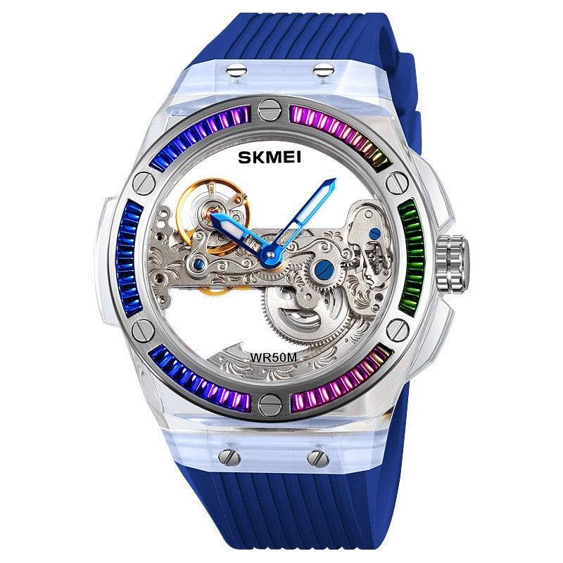 Men's hollow mechanical automatic watch, view 8 - MRSLM