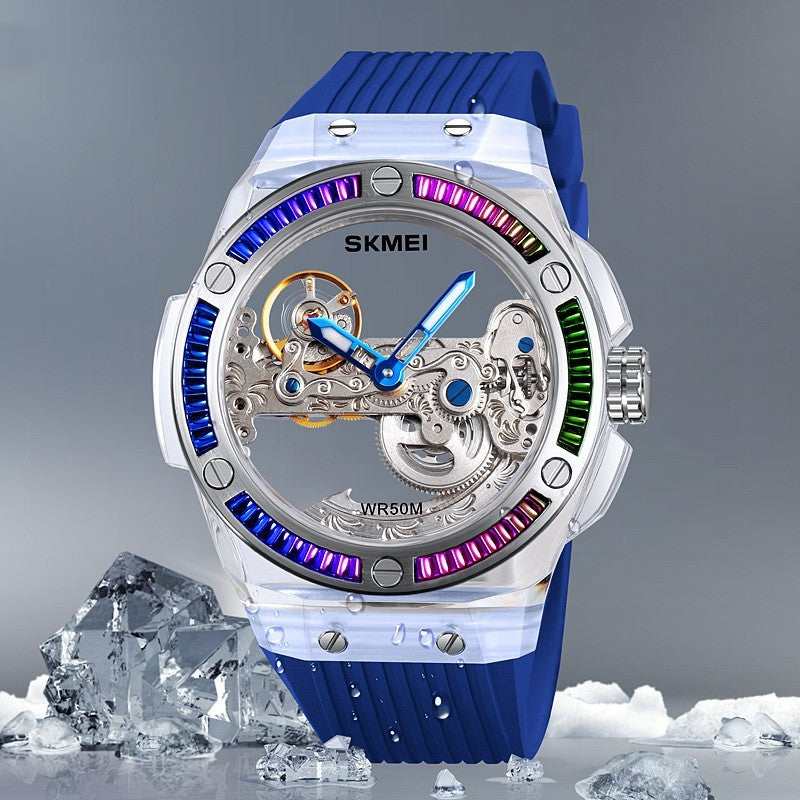 Men's hollow mechanical automatic watch, view 9 - MRSLM
