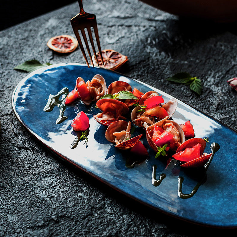 Prato de sushi e sashimi, prato para petiscos, prato raso