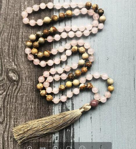 amazonite tassel pendant necklace, view 12 - MRSLM