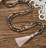 amazonite tassel pendant necklace, view 13 - MRSLM