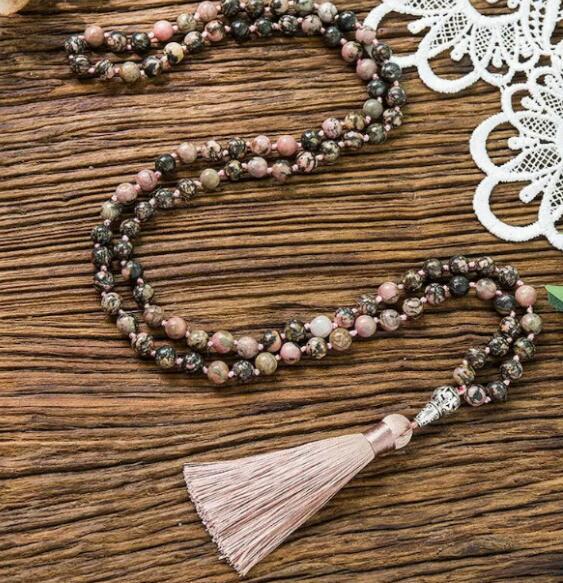 amazonite tassel pendant necklace, view 13 - MRSLM
