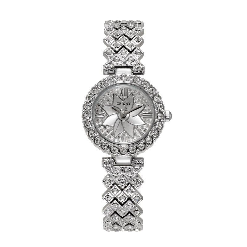 women's sparkling dial roman numeral watch, view 4 - MRSLM
