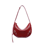 split leather shoulder crossbody bag, view 3 - MRSLM